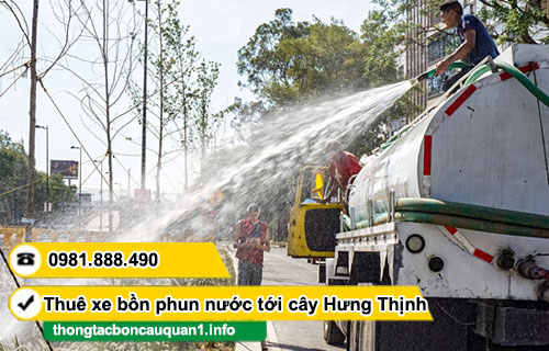 Thuê xe bồn chở nước tưới cây TPHCM