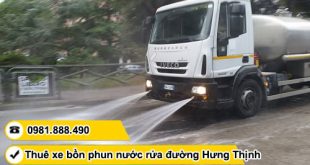 thuê xe bồn tưới nước rửa đường tại TPHCM